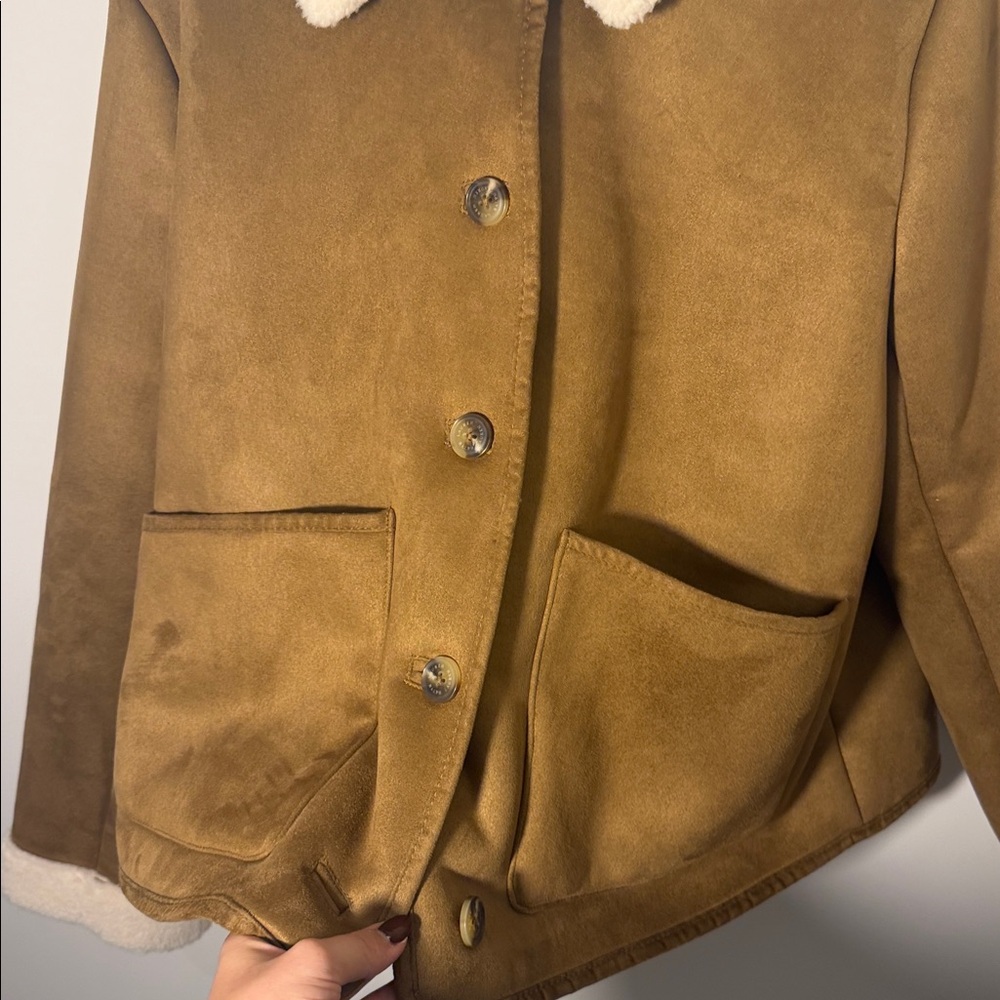NWT Ralph Lauren Faux Sherling Sued women’s jacket size xl - Picture 7 of 11